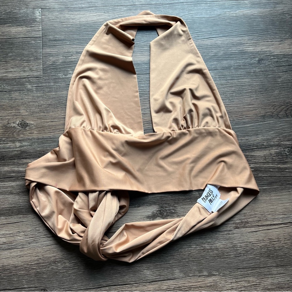 Princess Polly Tan Halter Top